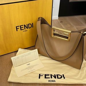 Fendi Way Medium Beige leather bag